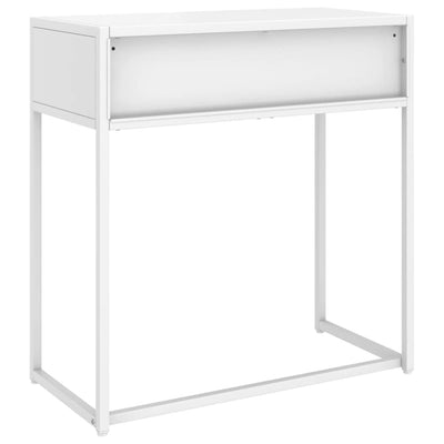 Konsolipöytä valkoinen 72x35x75 cm teräs