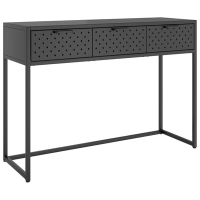 Konsolipöytä antrasiitti 106x35x75 cm teräs