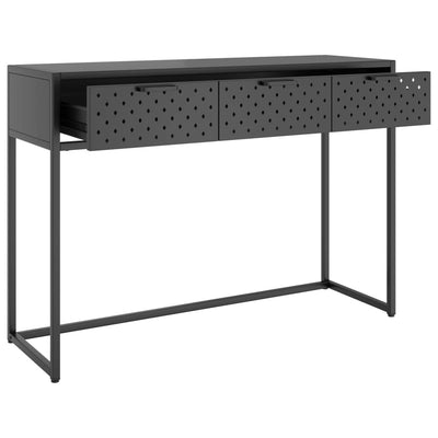 Konsolipöytä antrasiitti 106x35x75 cm teräs