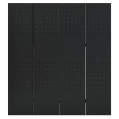 4-paneelinen tilanjakaja 160x180 cm musta teräs