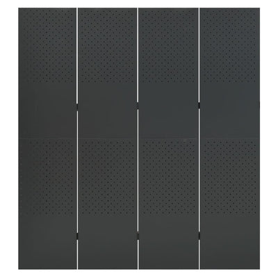 4-Paneelinen tilanjakaja 160x180 cm antrasiitti teräs