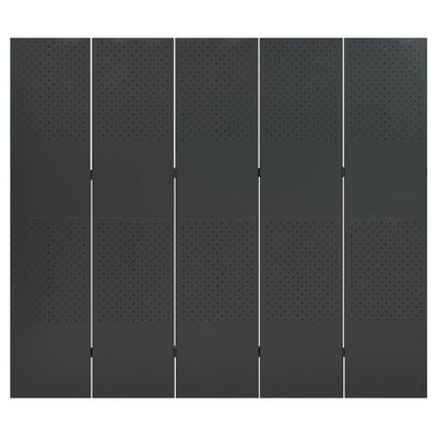 5-Paneelinen tilanjakaja 200x180 cm antrasiitti teräs