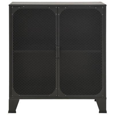 Säilytyskaappi harmaa 72x36x82 cm metalli ja MDF