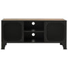 TV-taso rustiikkinen ruskea 105x36x47 cm metalli ja MDF