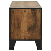 TV-taso rustiikkinen ruskea 105x36x47 cm metalli ja MDF