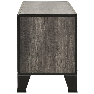 TV-taso harmaa 105x36x47 cm metalli ja MDF