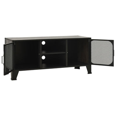TV-taso harmaa 105x36x47 cm metalli ja MDF