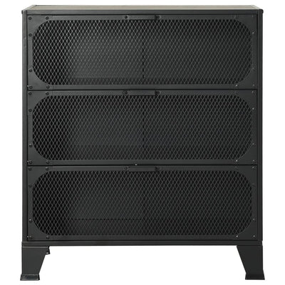 Säilytyskaappi harmaa 72x36x82 cm metalli ja MDF