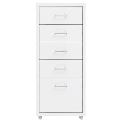 Valkoinen arkistokaappi siirrettävä Genoveva 28x41x69cm (metalli)