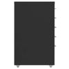 Arkistokaappi siirrettävä musta 28x41x69 cm metalli