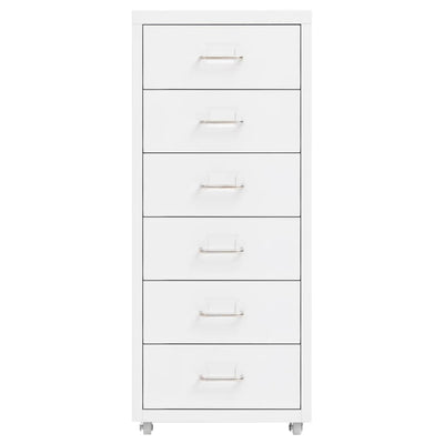 Valkoinen arkistokaappi siirrettävä Genoveva 28x41x69cm (metalli)