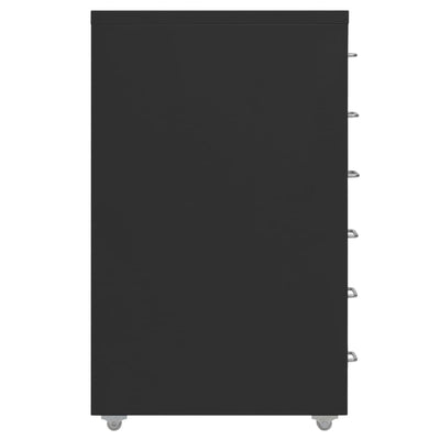 Arkistokaappi siirrettävä musta 28x41x69 cm metalli