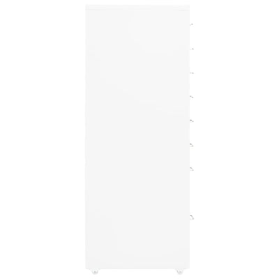 Valkoinen arkistokaappi siirrettävä Genoveva 28x41x109cm (metalli)