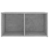 TV-tasot 2 kpl betoninharmaa 72x35x36,5 cm tekninen puu
