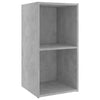 TV-tasot 2 kpl betoninharmaa 72x35x36,5 cm tekninen puu