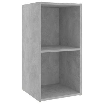 TV-tasot 2 kpl betoninharmaa 72x35x36,5 cm tekninen puu