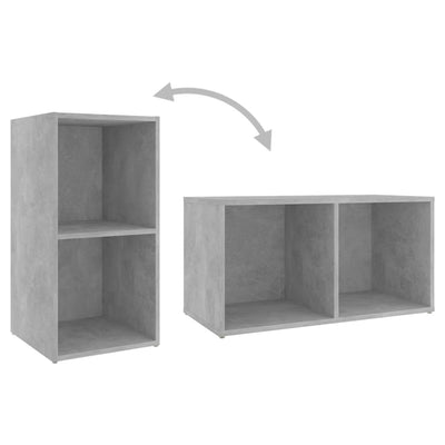 TV-tasot 2 kpl betoninharmaa 72x35x36,5 cm tekninen puu
