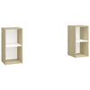 TV-tasot 2 kpl valk./Sonoma-tammi 72x35x36,5 cm tekninen puu