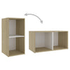 TV-tasot 2 kpl valk./Sonoma-tammi 72x35x36,5 cm tekninen puu