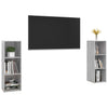 2 kpl TV-taso betoninharmaana 107x35x37 cm lastulevy
