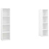 TV-tasot 2 kpl valkoinen 142,5x35x36,5 cm lastulevy