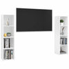 TV-tasot 2 kpl valkoinen 142,5x35x36,5 cm lastulevy