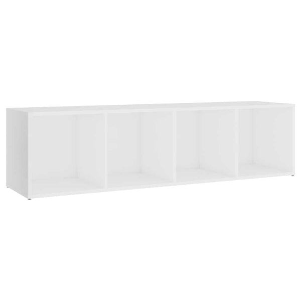 TV-tasot 2 kpl valkoinen 142,5x35x36,5 cm lastulevy