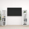 TV-tasot 2 kpl valkoinen 142,5x35x36,5 cm lastulevy