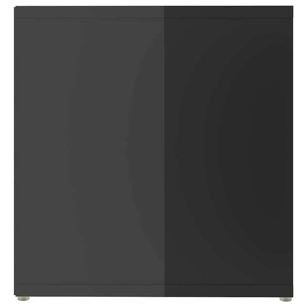 TV-tasot 2 kpl korkeakiilto harmaa 142,5x35x36,5 cm lastulevy