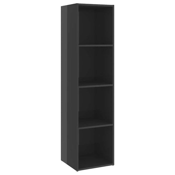 TV-tasot 2 kpl korkeakiilto harmaa 142,5x35x36,5 cm lastulevy