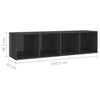 TV-tasot 2 kpl korkeakiilto harmaa 142,5x35x36,5 cm lastulevy