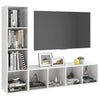 TV-tasot 2 kpl korkeakiilto valkoinen 142,5x35x36,5 cm lastulevy