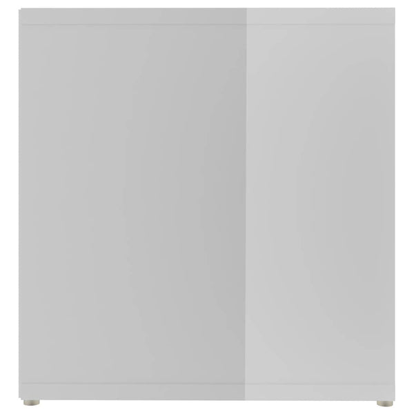 TV-tasot 2 kpl korkeakiilto valkoinen 142,5x35x36,5 cm lastulevy