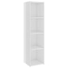 TV-tasot 2 kpl korkeakiilto valkoinen 142,5x35x36,5 cm lastulevy