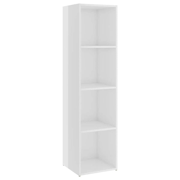 TV-tasot 2 kpl korkeakiilto valkoinen 142,5x35x36,5 cm lastulevy