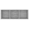 Betoninharmaa TV-taso 2 kpl 107x35x37 cm lastulevy