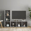 Betoninharmaa TV-taso 2 kpl 107x35x37 cm lastulevy