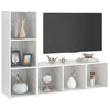 TV-tasot 2 kpl korkeakiilto valkoinen 107x35x37 cm lastulevy
