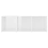 TV-tasot 2 kpl korkeakiilto valkoinen 107x35x37 cm lastulevy