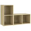 TV-tasot 2 kpl Sonoma-tammi 72x35x36,5 cm tekninen puu