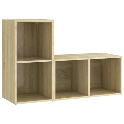 TV-tasot 2 kpl Sonoma-tammi 72x35x36,5 cm tekninen puu