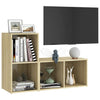 TV-tasot 2 kpl Sonoma-tammi 72x35x36,5 cm tekninen puu