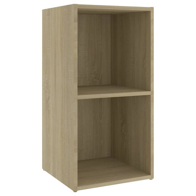 TV-tasot 2 kpl Sonoma-tammi 72x35x36,5 cm tekninen puu