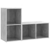 TV-tasot 2 kpl betoninharmaa 72x35x36,5 cm tekninen puu
