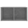 TV-tasot 2 kpl betoninharmaa 72x35x36,5 cm tekninen puu
