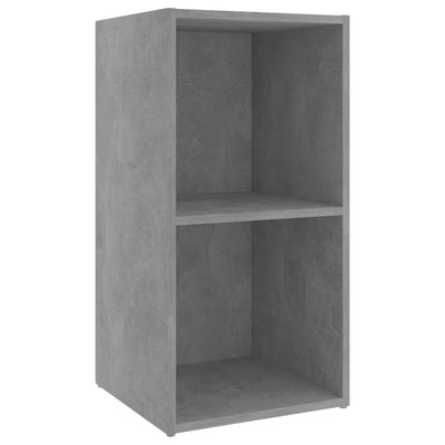 TV-tasot 2 kpl betoninharmaa 72x35x36,5 cm tekninen puu