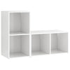 TV-tasot 2 kpl korkeakiilto valk. 72x35x36,5 cm tekninen puu
