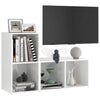 TV-tasot 2 kpl korkeakiilto valk. 72x35x36,5 cm tekninen puu