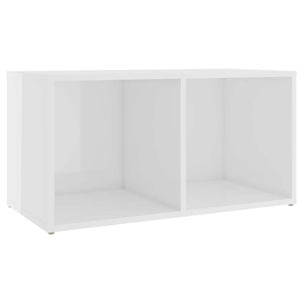 TV-tasot 2 kpl korkeakiilto valk. 72x35x36,5 cm tekninen puu