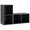 TV-tasot 2 kpl korkeakiilto harmaa 72x35x36,5 cm tekninen puu